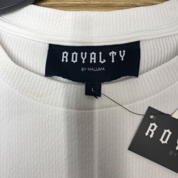 Mens White Ribbed T-Shirt - Picture 10 of 13